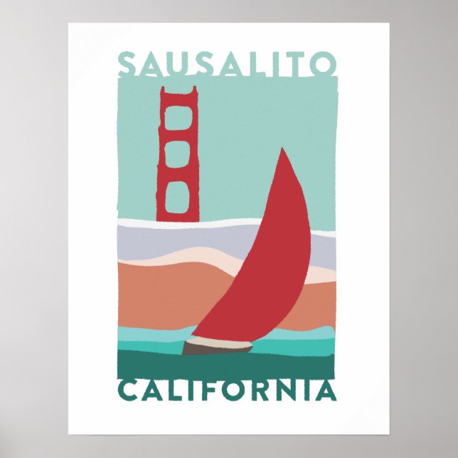 Sausalito Travel Poster (Front)