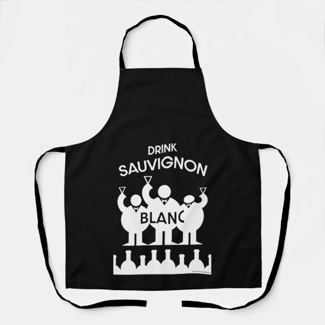 Sauvignon Blanc Wine Drinker Apron (Front)