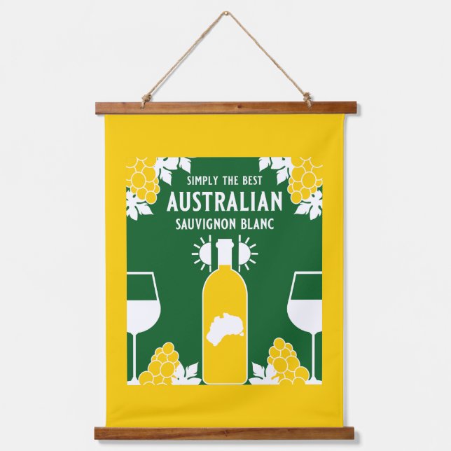 Sauvignon Blanc Wine Drinker Hanging Tapestry (Front)