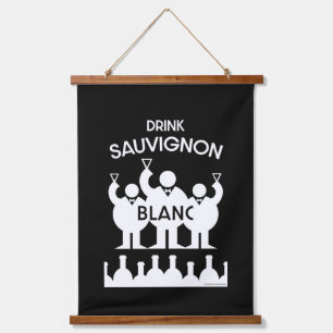 Sauvignon Blanc Wine Drinker Hanging Tapestry