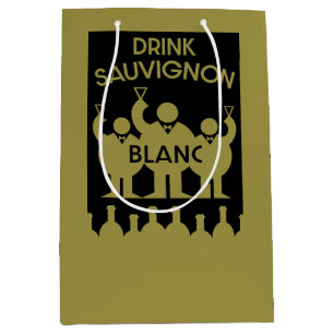 Sauvignon Blanc Wine Drinker Medium Gift Bag