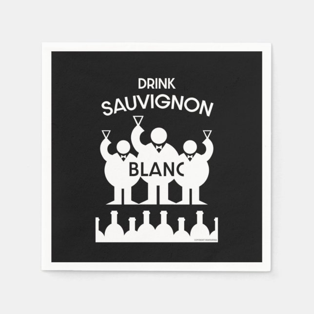 Sauvignon Blanc Wine Drinker Napkin (Front)