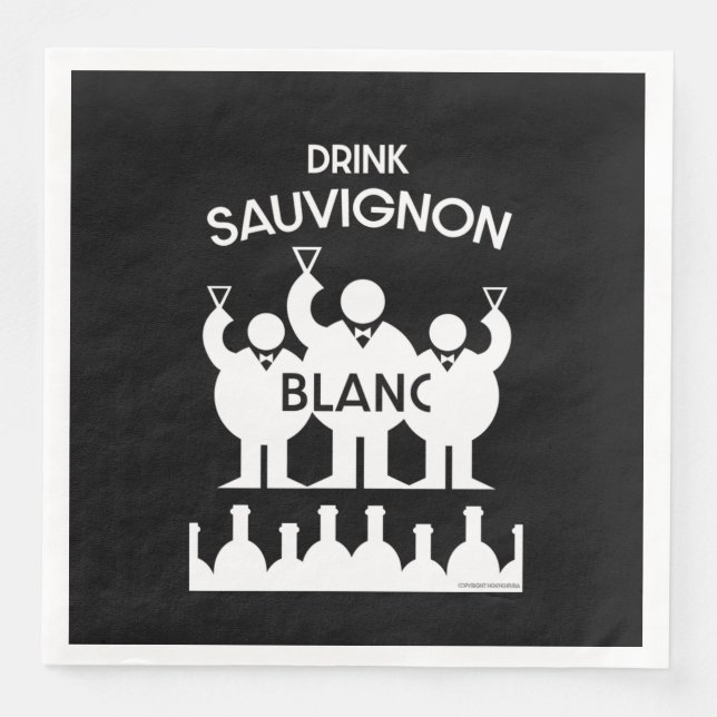 Sauvignon Blanc Wine Drinker Napkin (Front)