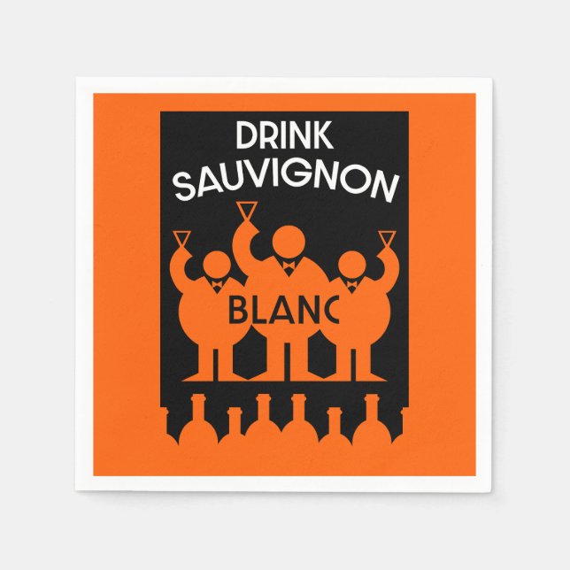 Sauvignon Blanc Wine Drinker Napkin (Front)