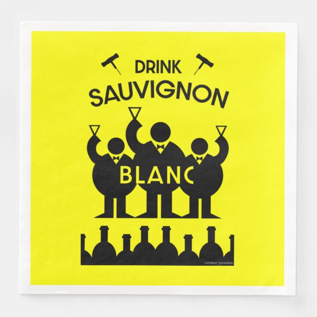 Sauvignon Blanc Wine Drinker   Napkin (Front)
