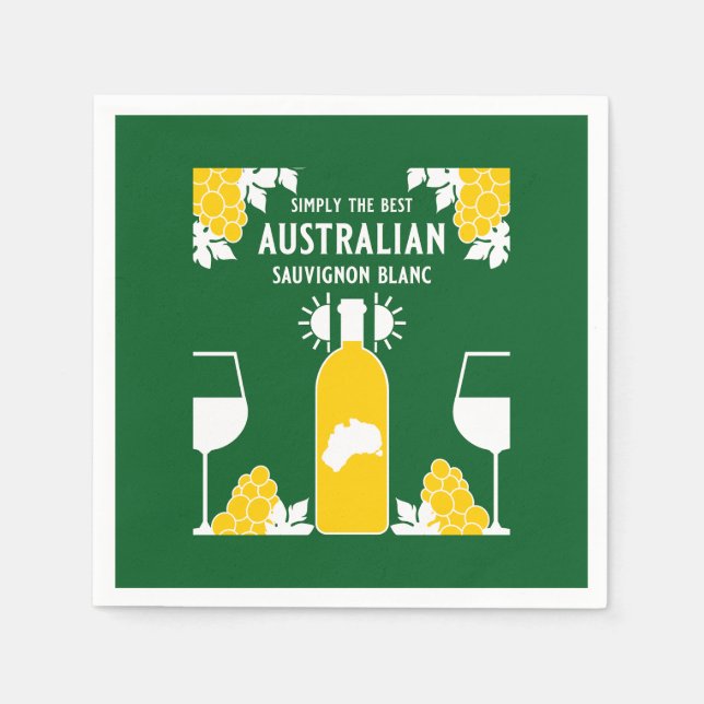 Sauvignon Blanc Wine Drinker Napkin (Front)