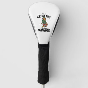 Savage Dog Vintage Engraving T-Shirt Design_1 Golf Head Cover