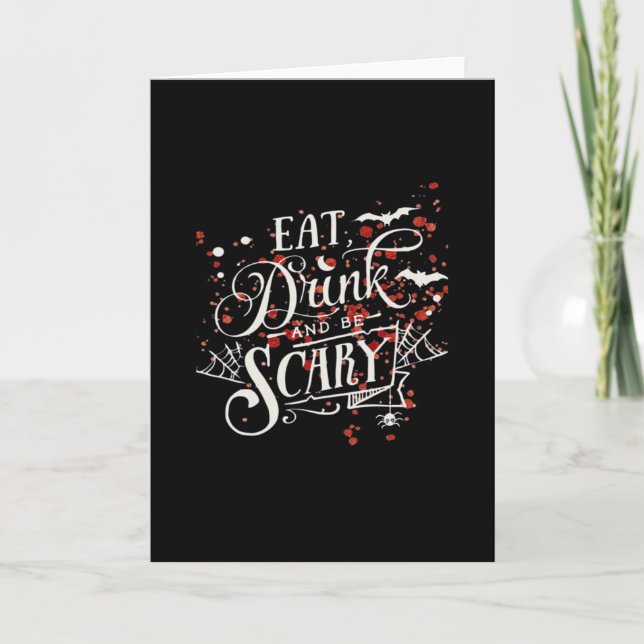 Savage Halloween Spooky Aesthetic Card (Front)