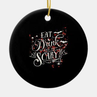 Savage Halloween Spooky Aesthetic Ceramic Ornament