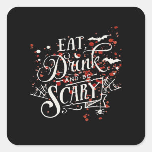 Savage Halloween Spooky Aesthetic Square Sticker