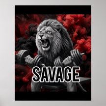 Savage Lion Gym Workout Fitness Motivation