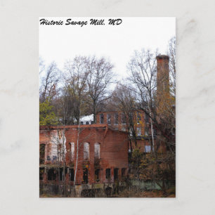 Savage Mill Ruins Postcard