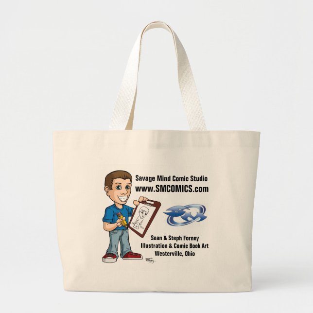 Savage Mind Comic Studio Large Tote Bag (Front)