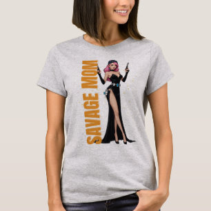 Savage Mum Graphic Tee Bold and Fierce Mum Gift