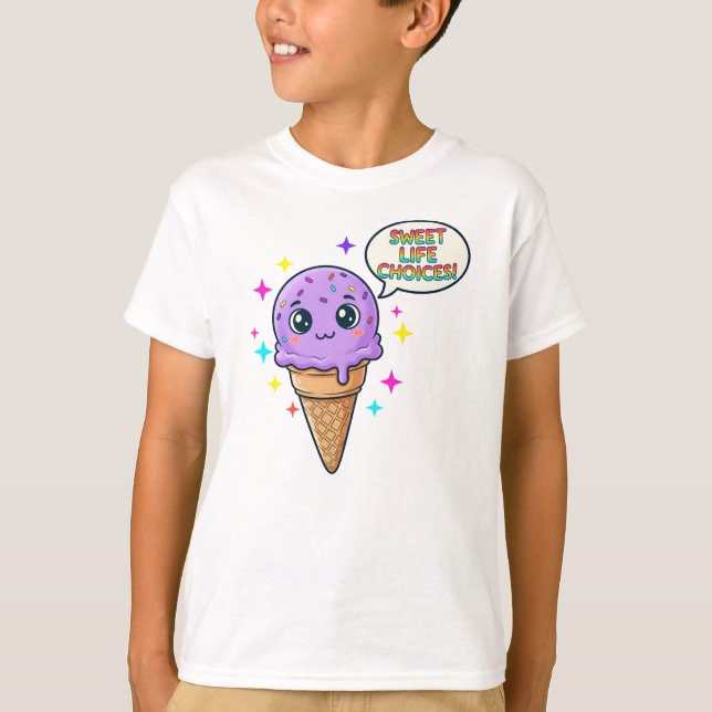 Savage Scoop – Purple Ice Cream Tee (Front)