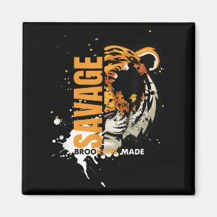 Savage Tiger,brooklyn Made, Graphic Tees Tiger, Mo Magnet