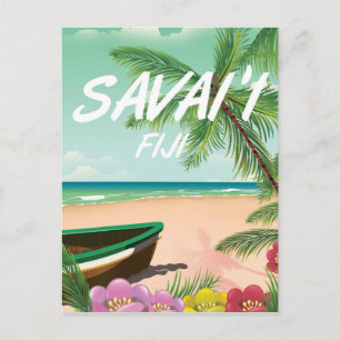 Savai'i Fiji Samoa travel poster Postcard