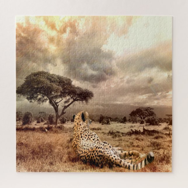 Savanna Cheetah Jigsaw Puzzle (Vertical)
