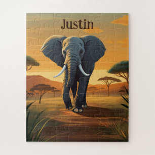Savanna Elephant  Jigsaw Puzzle