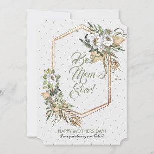 Savanna flowers frame holiday card