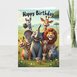 Savanna Friends Birthday Card