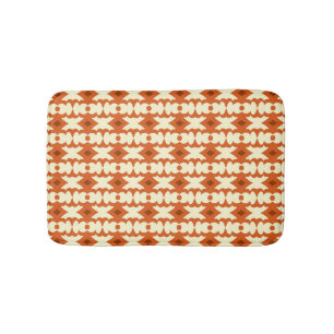Savanna Mocha African Brown & Ivory Floral Bath Mat