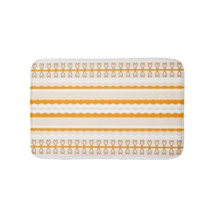 Savanna Mocha African Brown & Ivory Floral Bath Mat