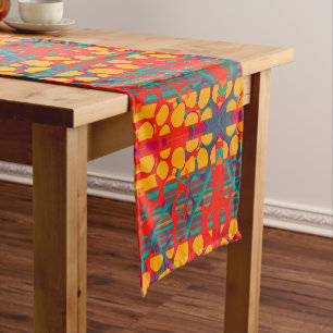 Savanna Remix: Afrocentric Animal Collage  Short Table Runner