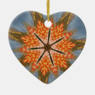 Savanna Star Bloom – A Bold African Animal Print Ceramic Tree Decoration