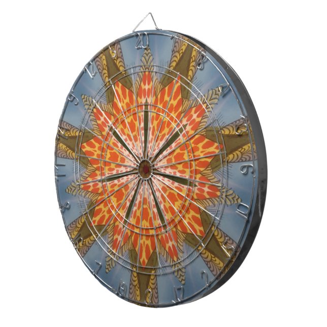 Savanna Star Bloom – A Bold African Animal Print Dartboard (Front Right)