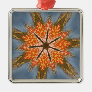 Savanna Star Bloom – A Bold African Animal Print Metal Ornament