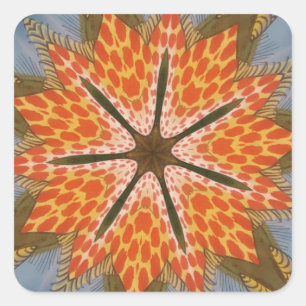 Savanna Star Bloom – A Bold African Animal Print Square Sticker