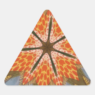Savanna Star Bloom – A Bold African Animal Print Triangle Sticker