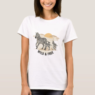 Savanna Stride Zebra Family Tee