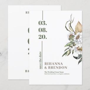 Savanna Watercolors flower bouquet Invitation