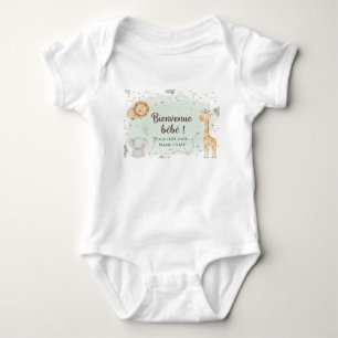 Savannah Animals Watercolor - Welcome Baby Bodysuit