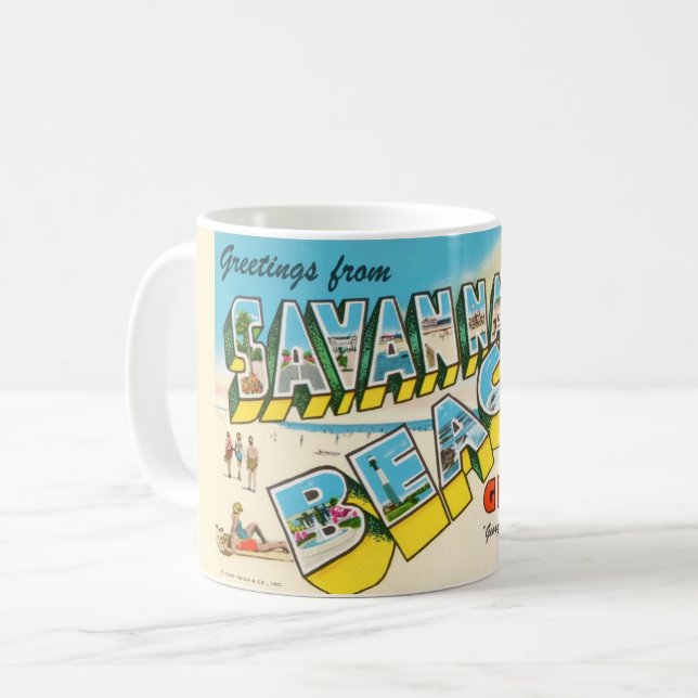 Savannah Beach Georgia Greeting Mug (Front Left)