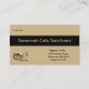 Savannah Cat Business Card / Customise