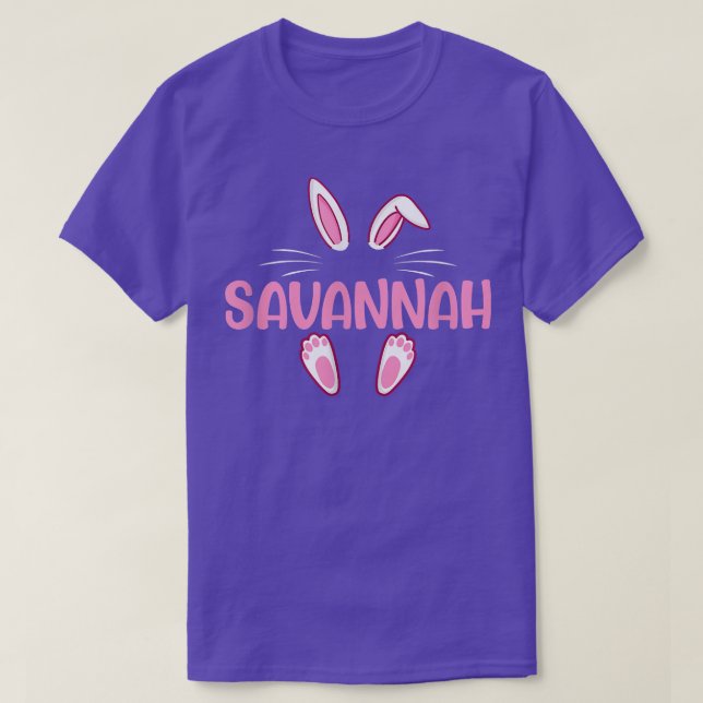 SAVANNAH Easter Bunny Funny Novelty Womens Custom  T-Shirt (Design Front)
