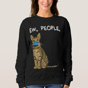 Savannah Ew People Cat Wearing Face Mask Sweatshirt