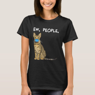 Savannah Ew People  Cat Wearing Face Mask T-Shirt