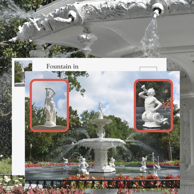 Savannah Forsyth Fountain Park Georgia Photo Postcard (Creator Uploaded)