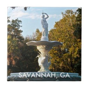 Savannah GA Georgia Forsyth Park Fountain Ceramic Tile