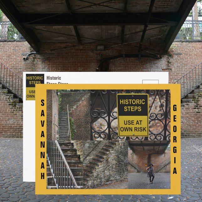 Savannah GA Historic Steps Photographic Postcard (Creator Uploaded)
