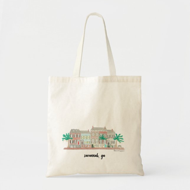 Savannah, GA Market Tote Bag (Front)