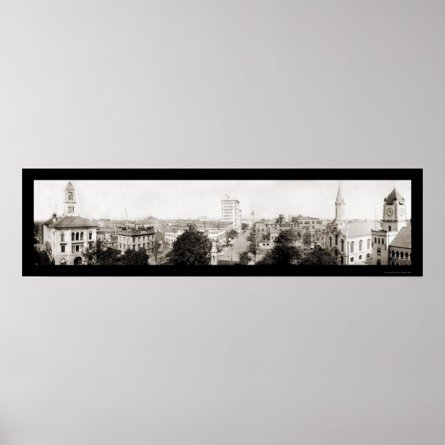 Savannah GA Panoramic Photo 1909 Poster (Front)