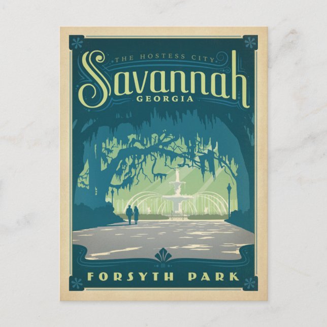Savannah, GA Postcard (Front)