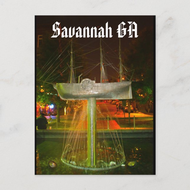 Savannah GA Postcard (Front)