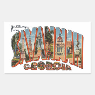Savannah GA Rectangular Sticker