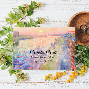 Savannah GA River Street Wishing Well Wedding Enclosure Card